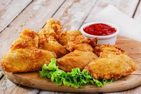 American style fried chicken